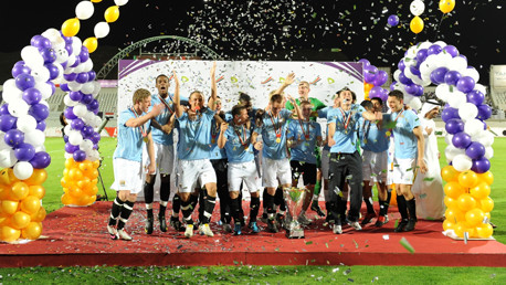 Team celebrates Al Ain trophy win