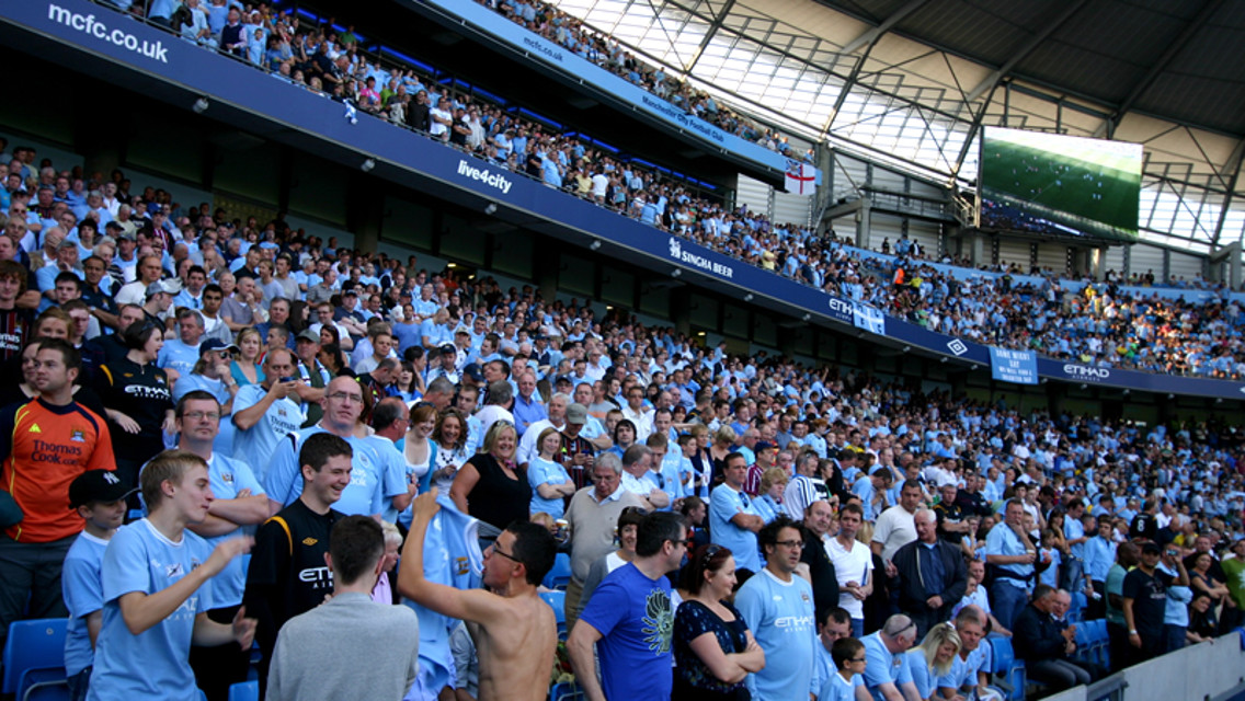 City of Manchester Stadium reception at the front