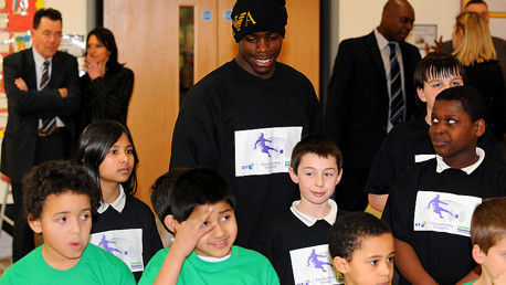 Micah Richards visits children CITC 0809