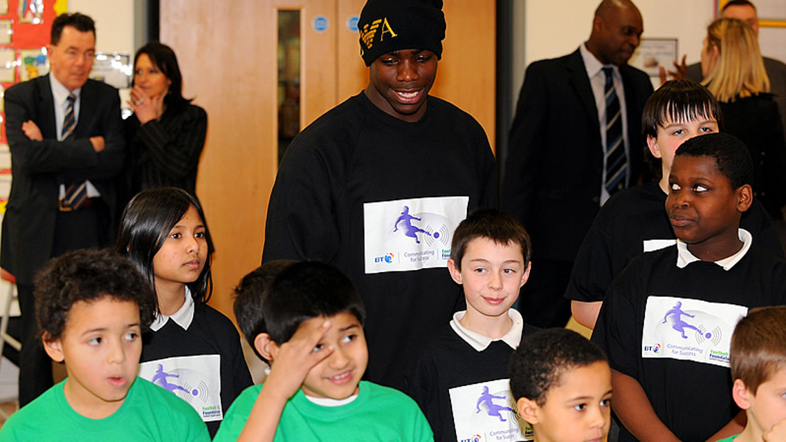 Micah Richards visits children CITC 0809