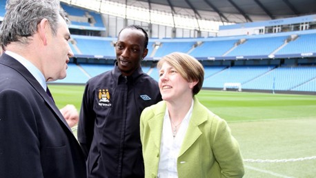 Gordon Brown meets Sarah Lynch and Eddie Afekafe