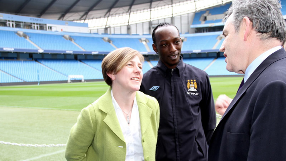 Gordon Brown meets Sarah Lynch and Eddie Afekafe