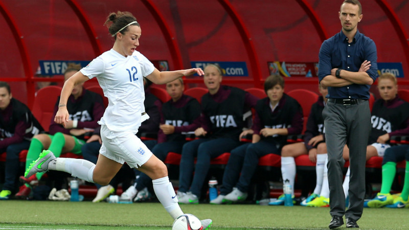 Lucy Bronze and Mark Sampson