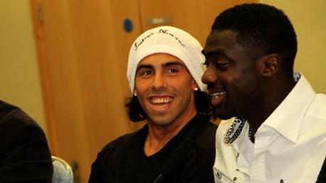tevez and toure at the fans forum