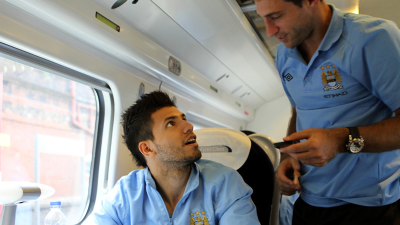 Sergio and pablo on the train