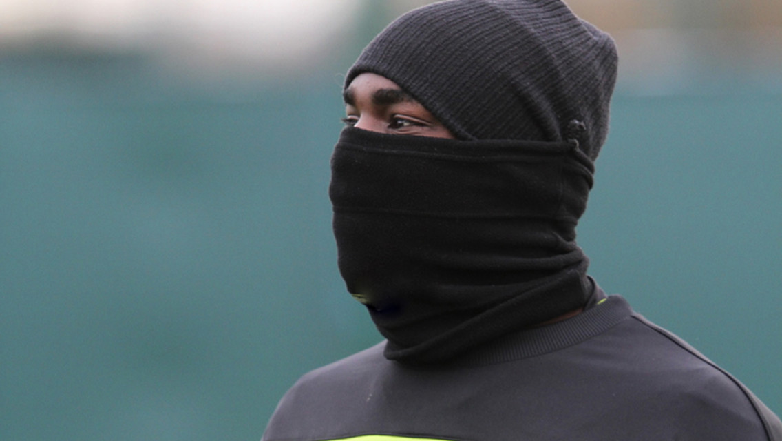 Ninja warrior joins in training...