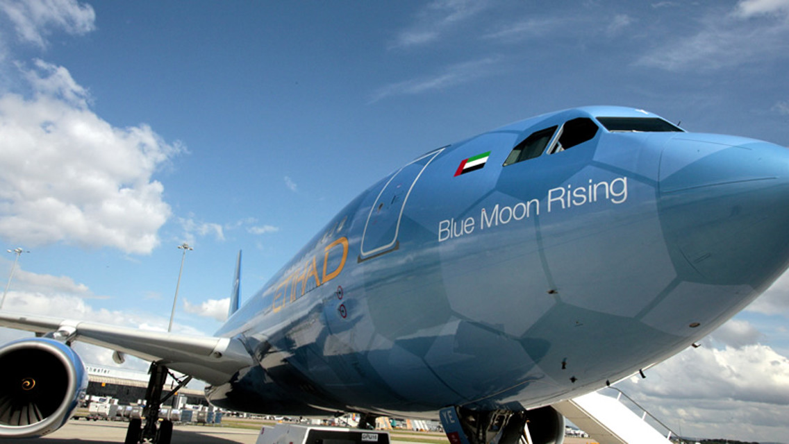 Etihad Man City plane