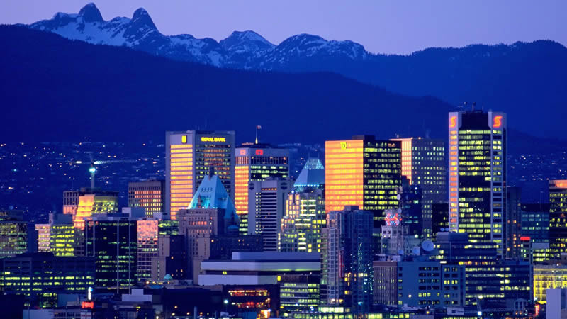 Vancouver Skyline by night