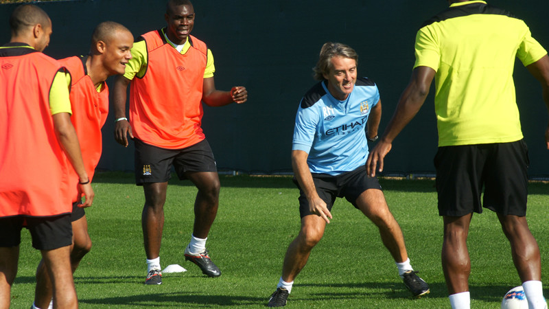 Manager gets in on the training action