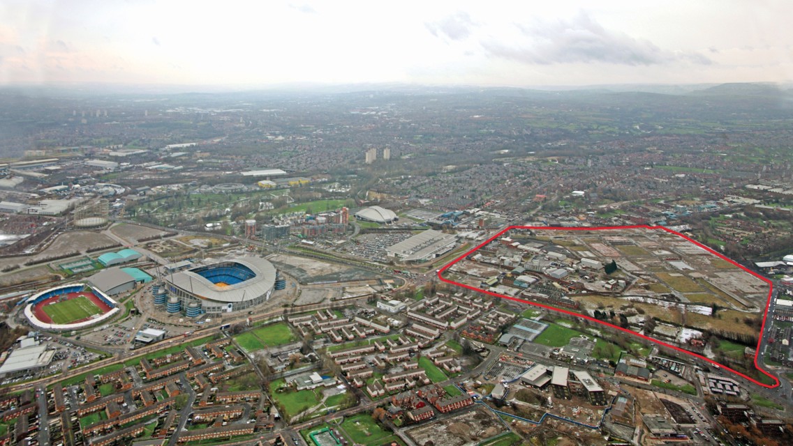 Etihad Campus aerial shot