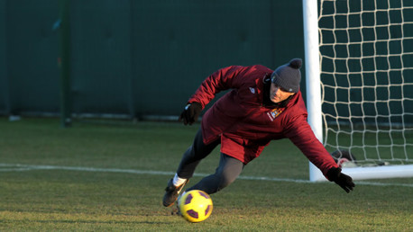Holding image the boss joins in training