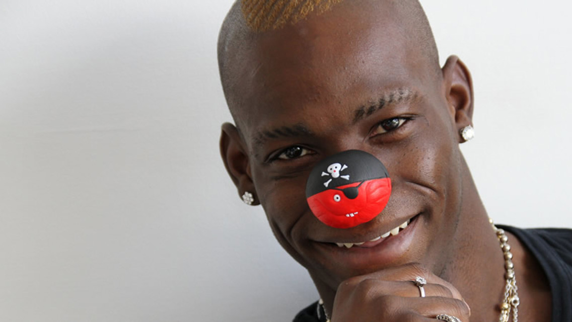Mario shows his red nose