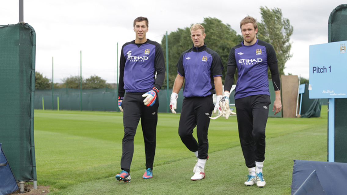 About 20 feet of goalkeeper
