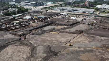 Manchester City Campus Development Aerial Shot