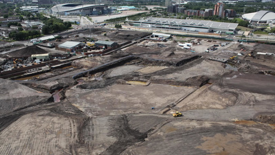Manchester City Campus Development Aerial Shot
