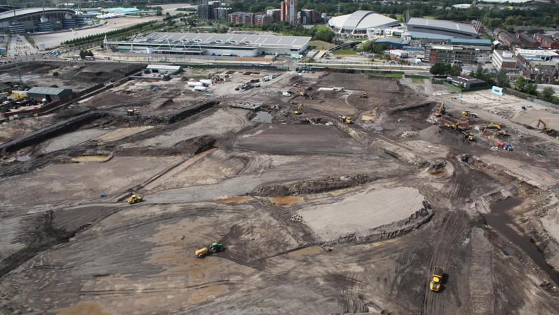 Manchester City Campus Development Aerial Shot