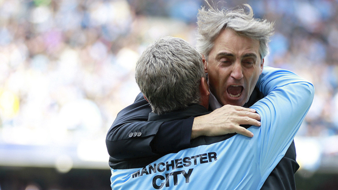 Roberto Mancini and Brian Kidd