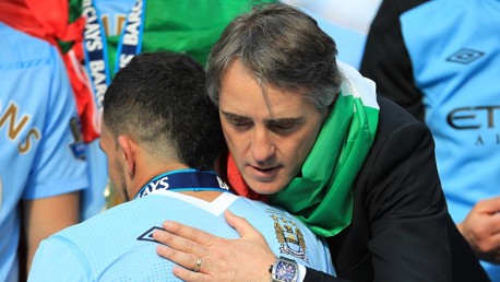 Roberto Mancini celebrates