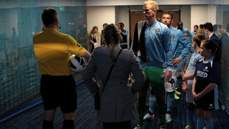 City v Wigan Athletic: Tunnel cam
