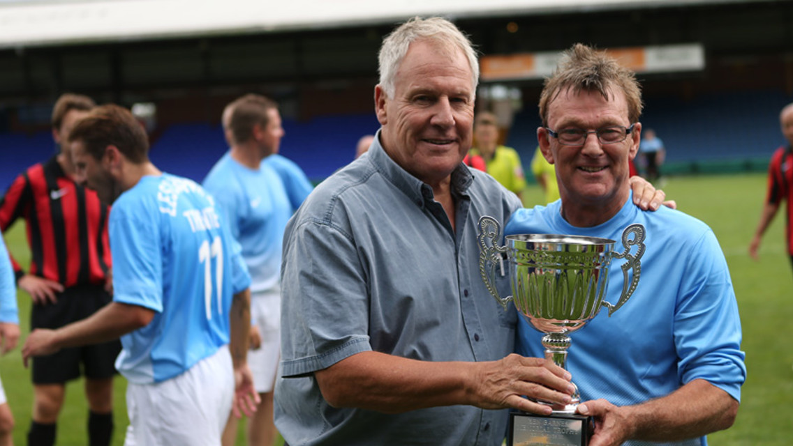 Former Blues boss and Chappy with the much coveted trophy