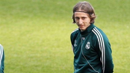 Real Madrid train at the Etihad