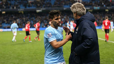 Manuel Pellegrini is pleased with Sergio Aguero's super-sub performance