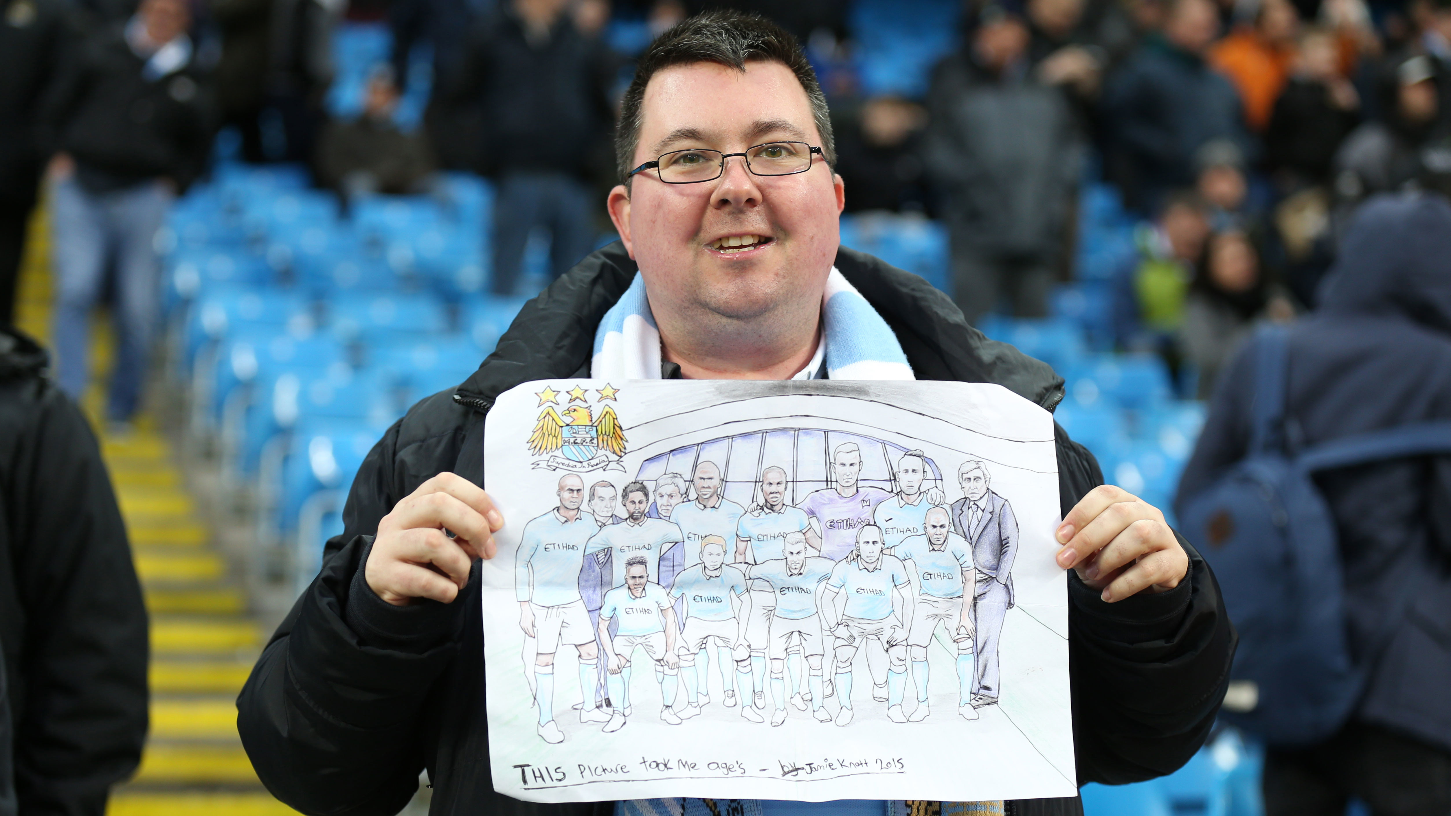 Manchester City fans at the game against Southampton