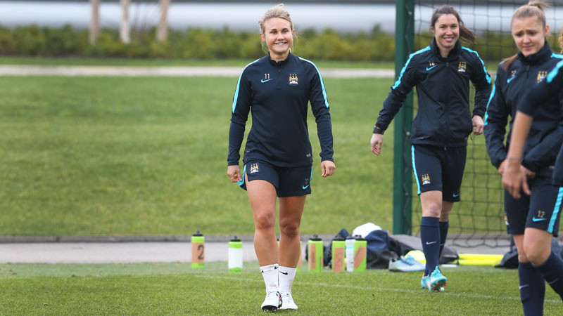 Izzy Christiansen is glad to be back training
