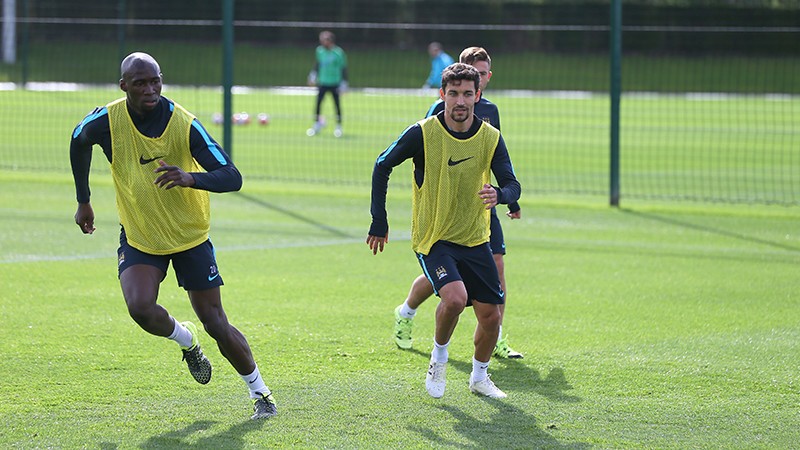 Jesus Navas and Eliaquim Mangala