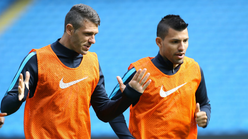 Martin Demichelis and Sergio Aguero