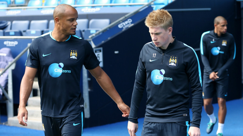 Vincent Kompany and Kevin De Bruyne