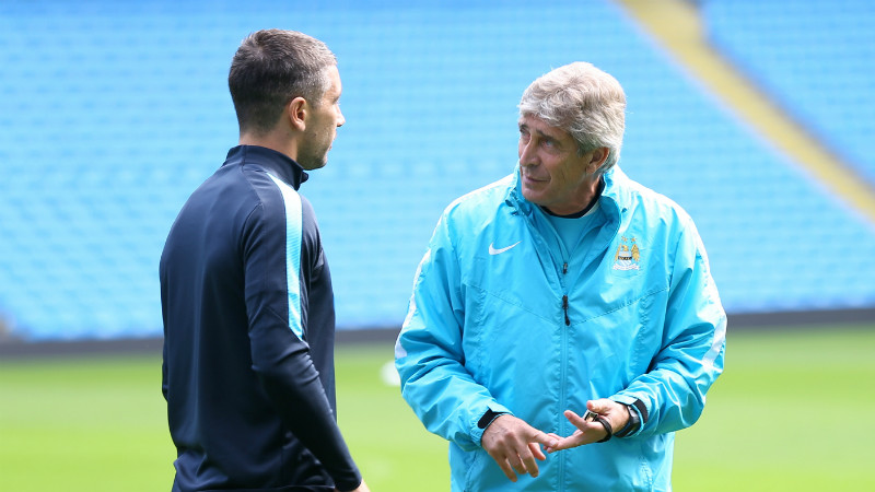 Manuel Pellegrini and Aleks Kolarov
