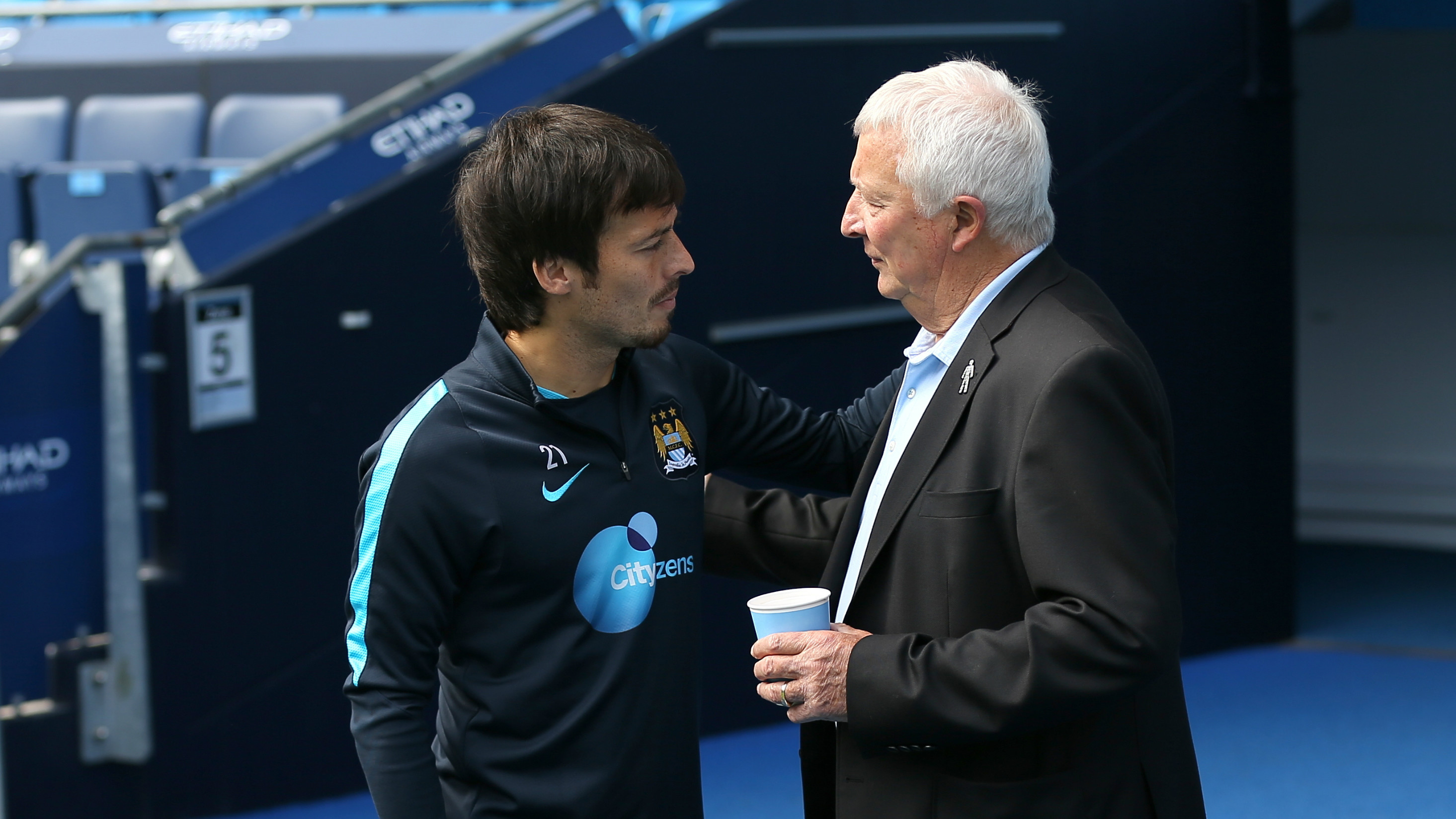 David Silva and Mike Summerbee