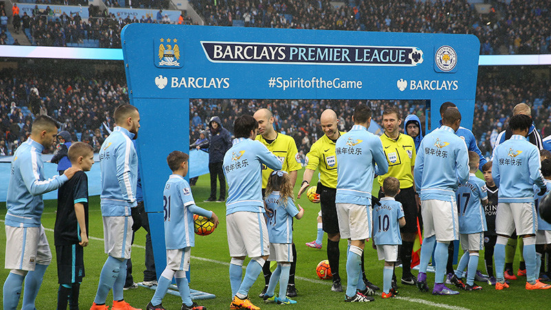 Manchester City in Chinese new year training tops