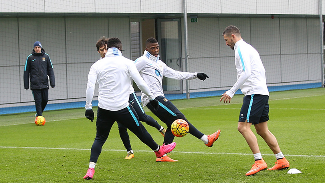 Training gallery: Players get ready for Anfield visit