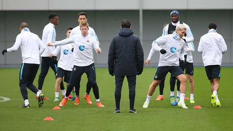 Picture Special: Nasri and De Bruyne in training