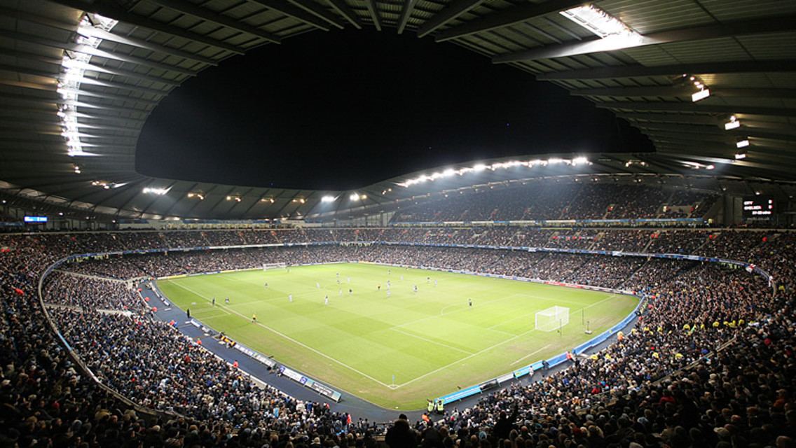 City of Manchester Stadium internal night shot