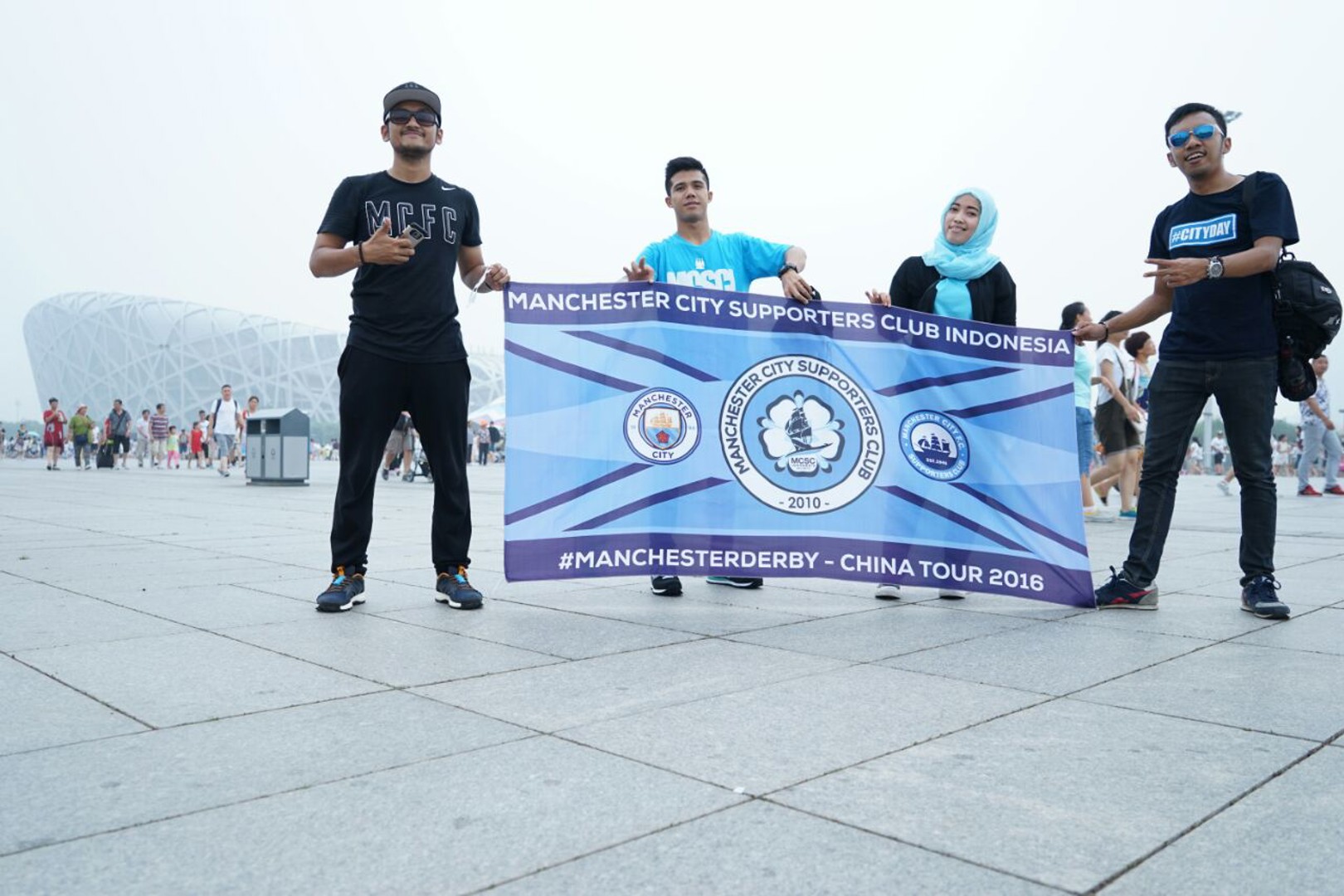 Empat Citizens Indonesia tetap menanti di Bird's Nest Stadium
