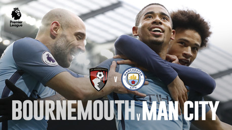 GOAL!: KDB slides a free kick under the Bournemouth wall to give the Blues an early lead.