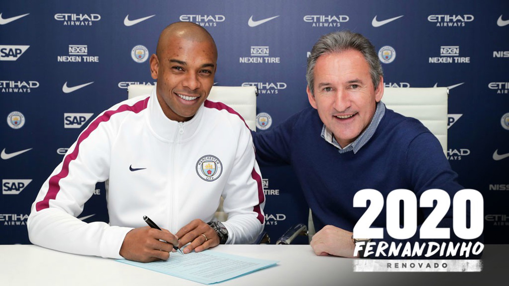 Fernandinho renova contrato com o City 
