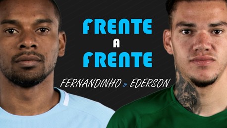 Frente a frente: Fernandinho e Ederson 