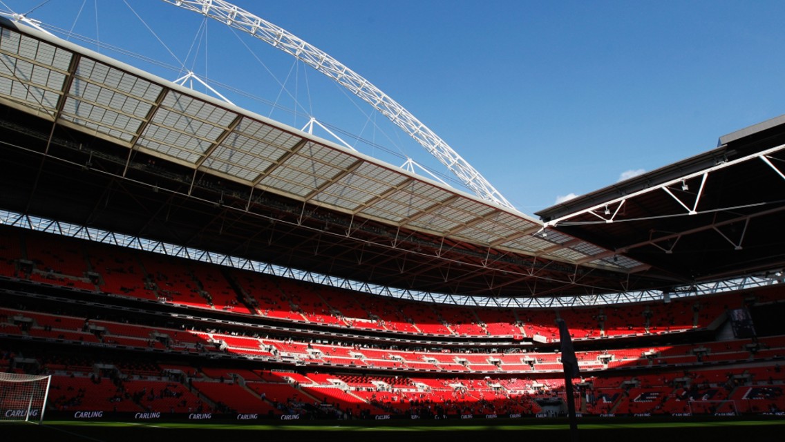 WEMBLEY. Sede del amistoso entre Inglaterra y Brasil.