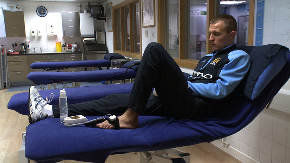 David Ball in treatment room Carrington