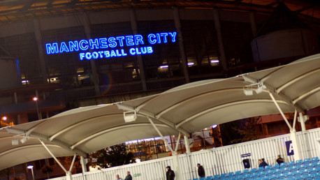 Regional Athletics Arena at night looking back to CoMS