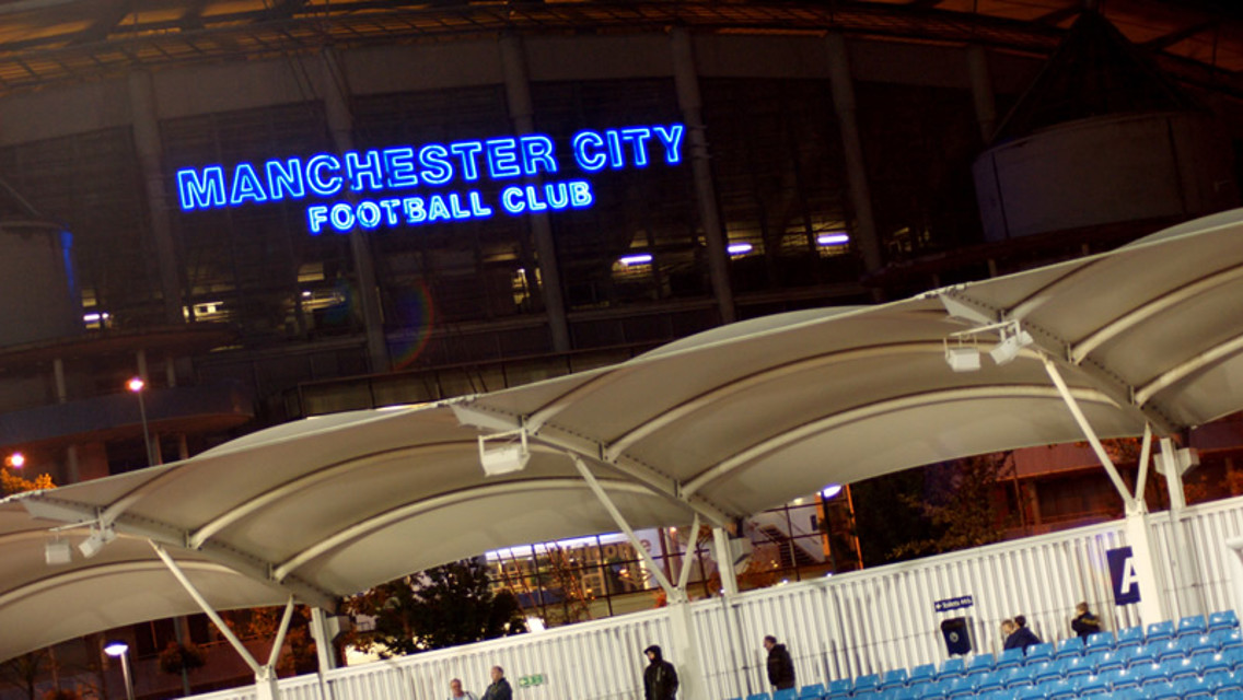 Regional Athletics Arena at night looking back to CoMS