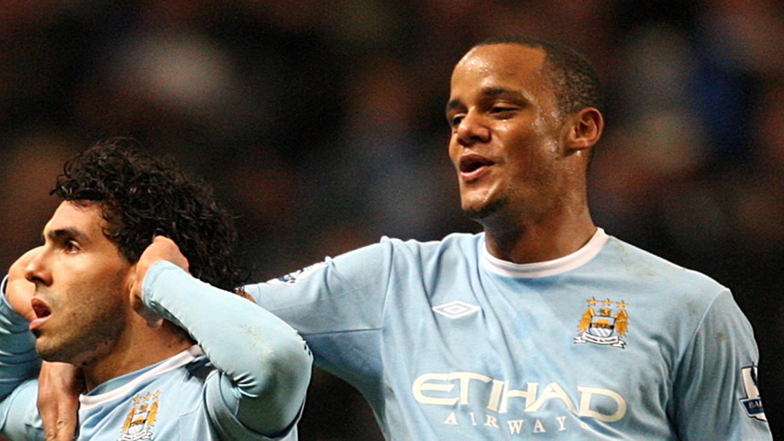 Kompany and Tevez