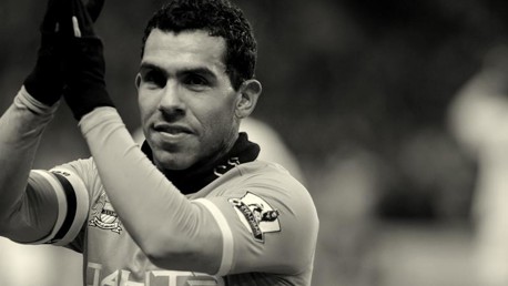 carlos tevez in black and white