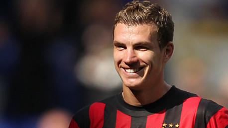 Smiley Dzeko after tottenham
