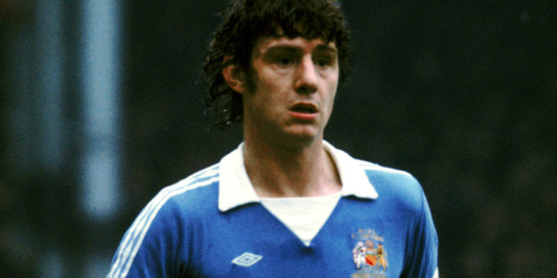 BRIAN KIDD: Sporting a classic City strip, 'Kiddo' served the Blue half of Manchester in the late 1970s