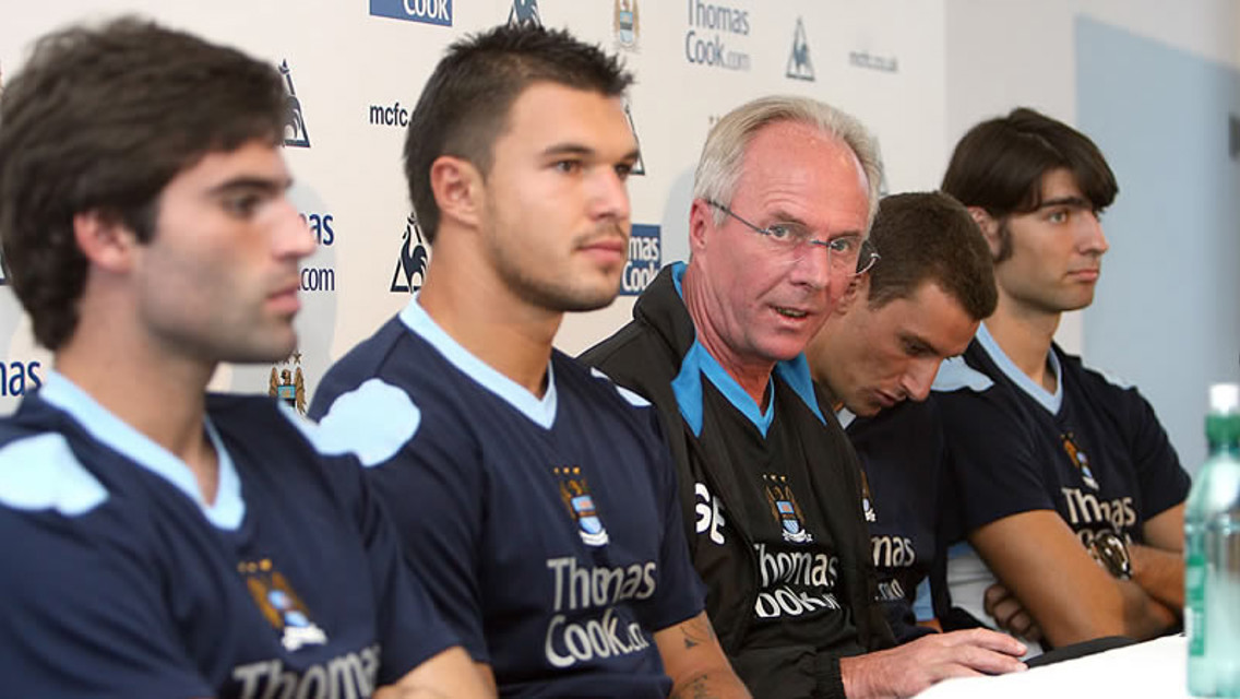 Javier Garrido Valeri Bojinov Sven Goran Ericsson Elano Blumer press conference 0708